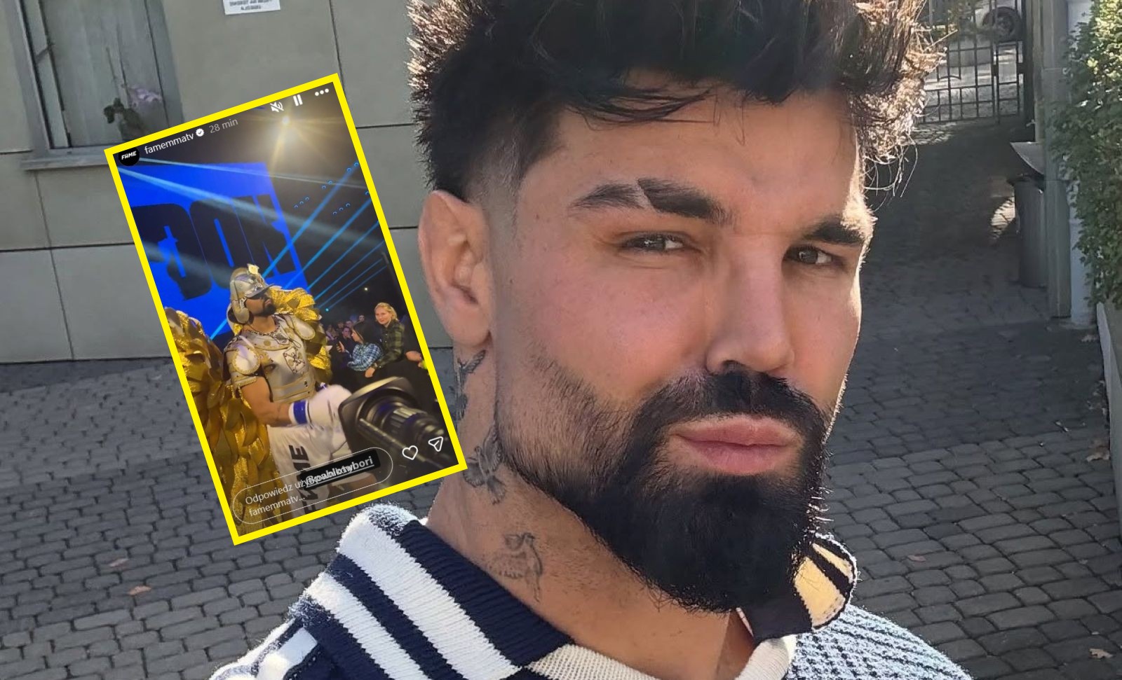 To nie żart. Naprawdę w takim stroju wyszedł na walkę w FAME