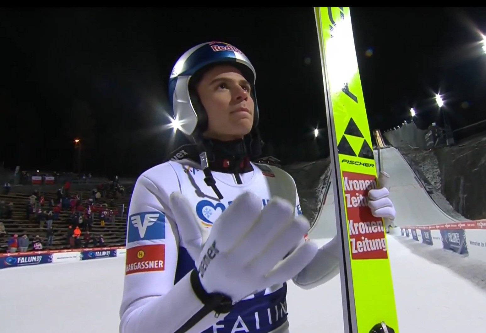 Kuriozalne sceny w Falun. Nie wiedział, ile skoczył