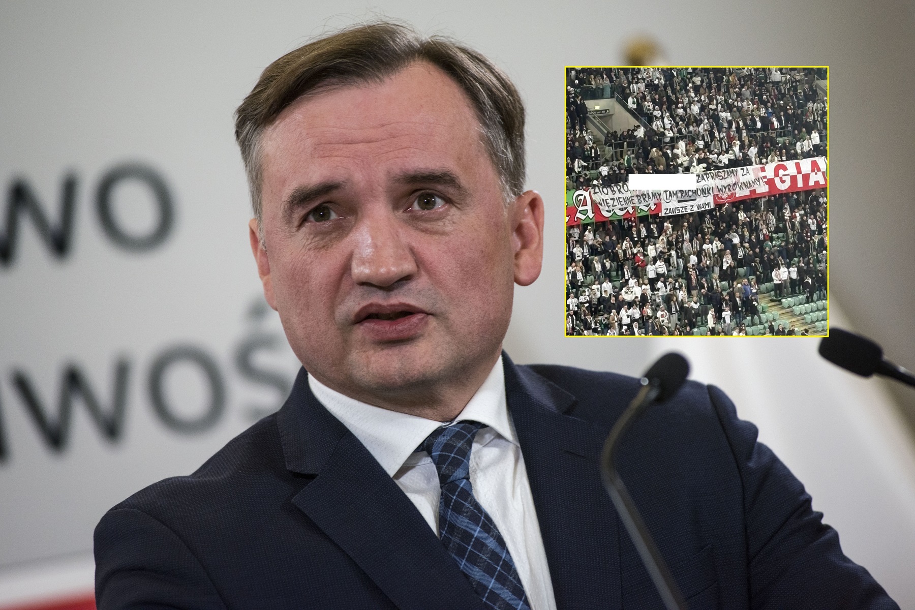 Wulgarny transparent na stadionie Legii. Pojawił się tuż za bramką