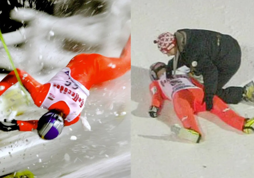 "O Boże". Po tym upadku zamarli wszyscy