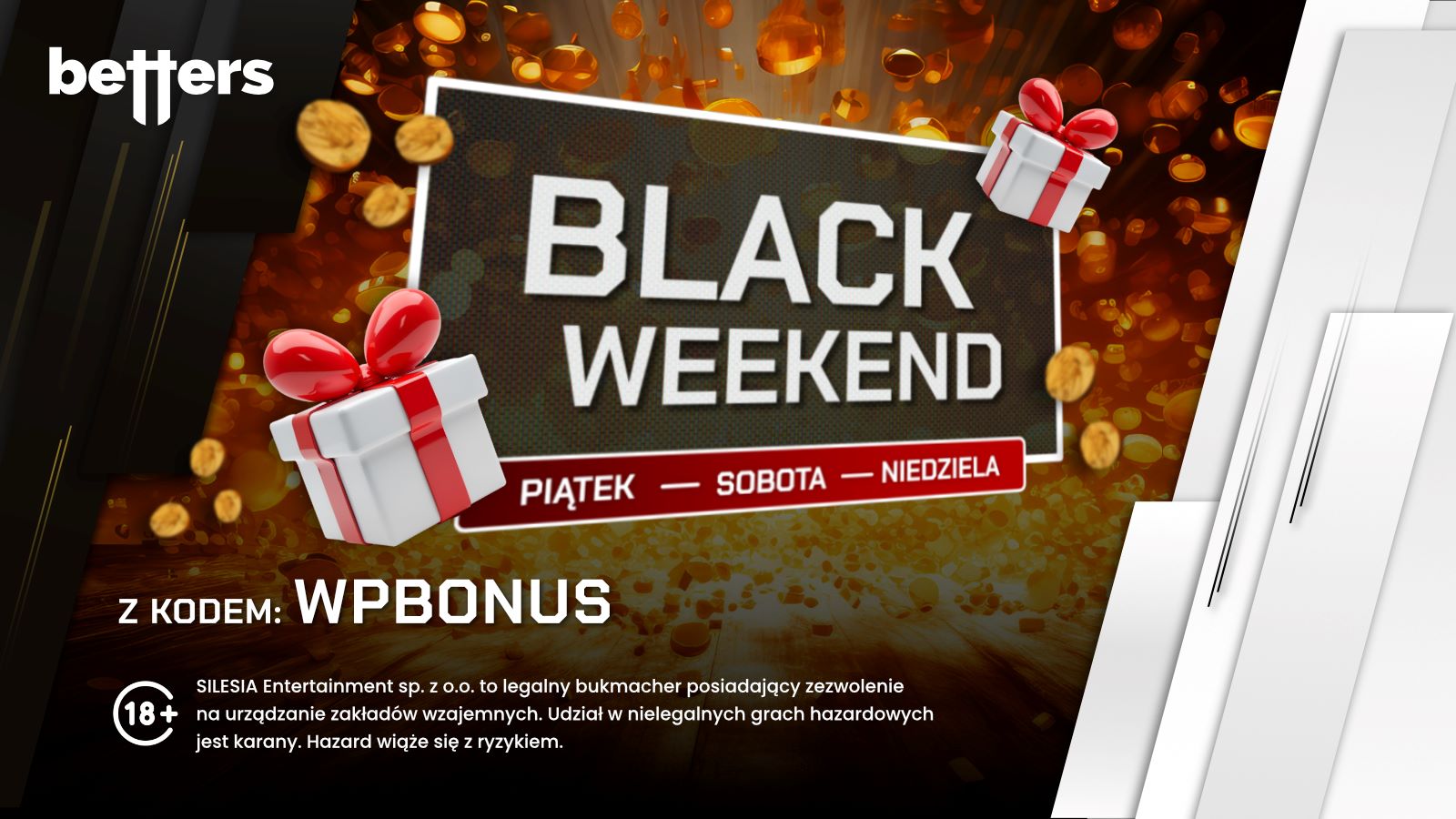 Black Weekend w Betters! Odbierz trzy bonusy, kto pierwszy ten lepszy!