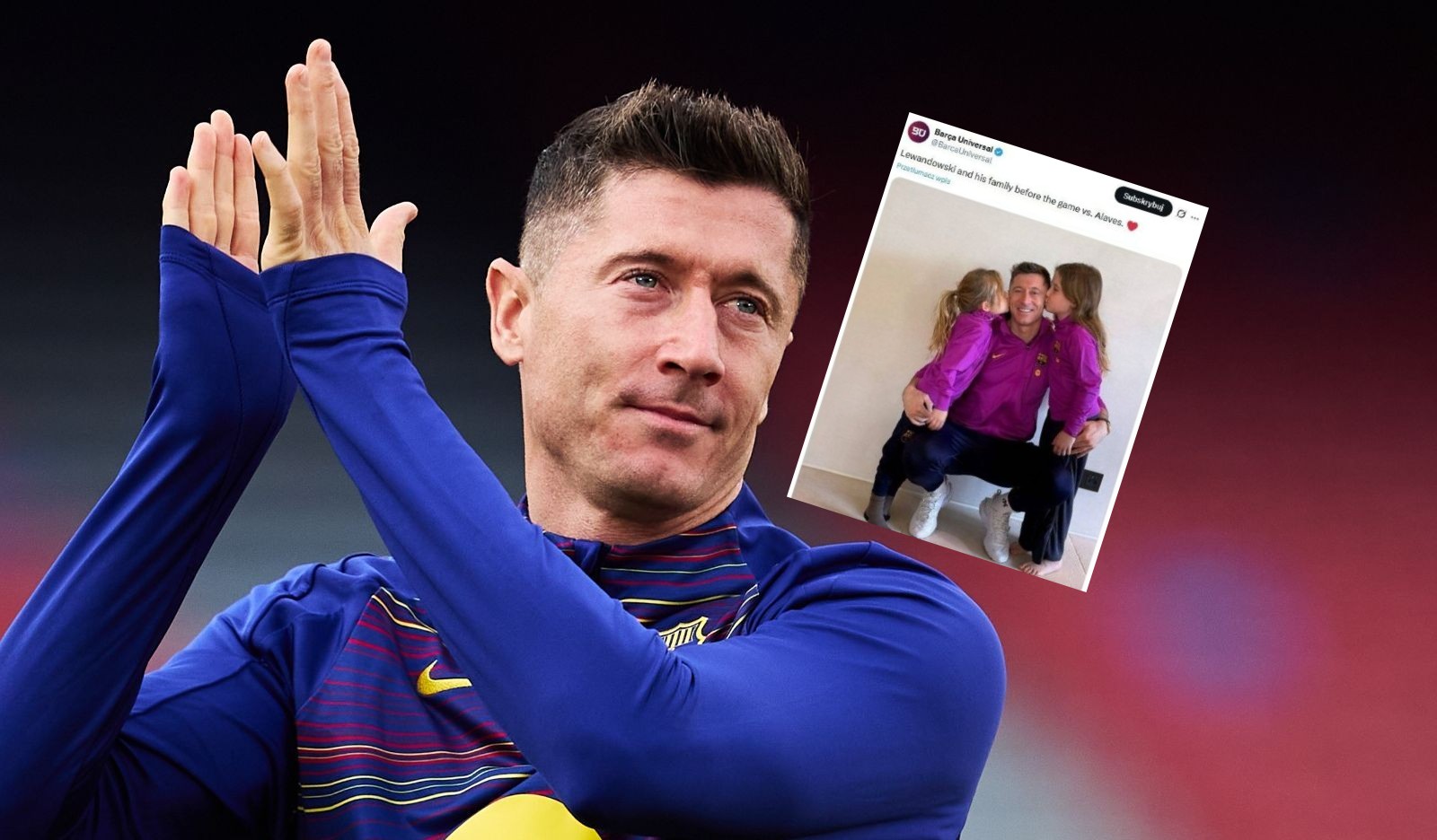 Rozczulające zdjęcie. Tak córki Lewandowskiego ubrały się na mecz