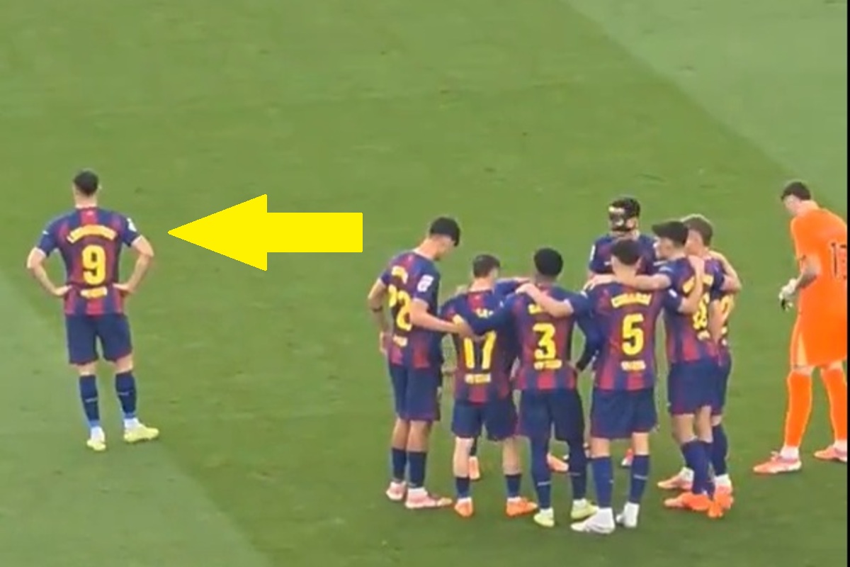 Nagranie z Camp Nou niesie się po sieci. Tak zachował się Lewandowski