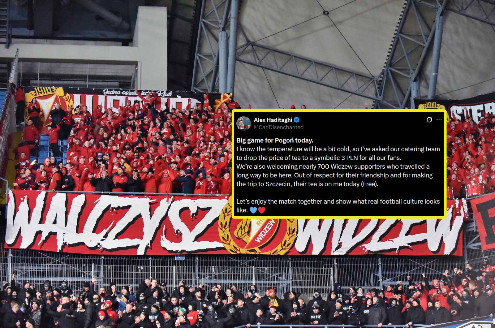 Właściciel Pogoni z miłym gestem wobec fanów. Docenił też kibiców Widzewa