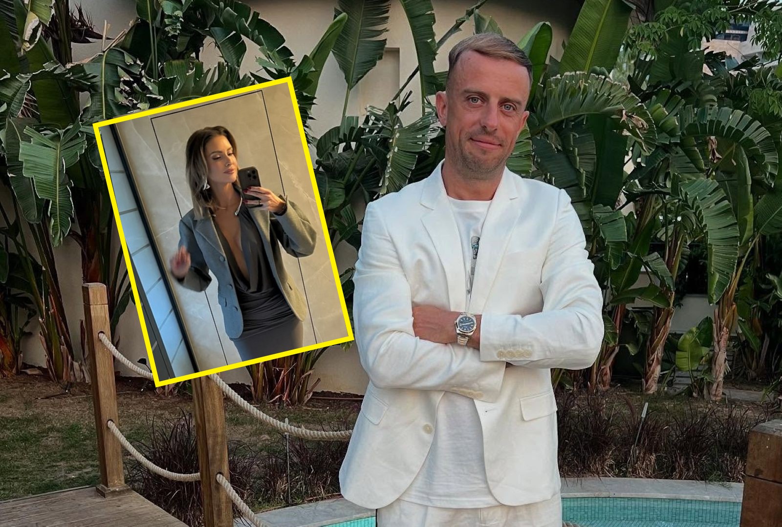 Tak wystroiła się żona Grosickiego. Byli razem na weselu