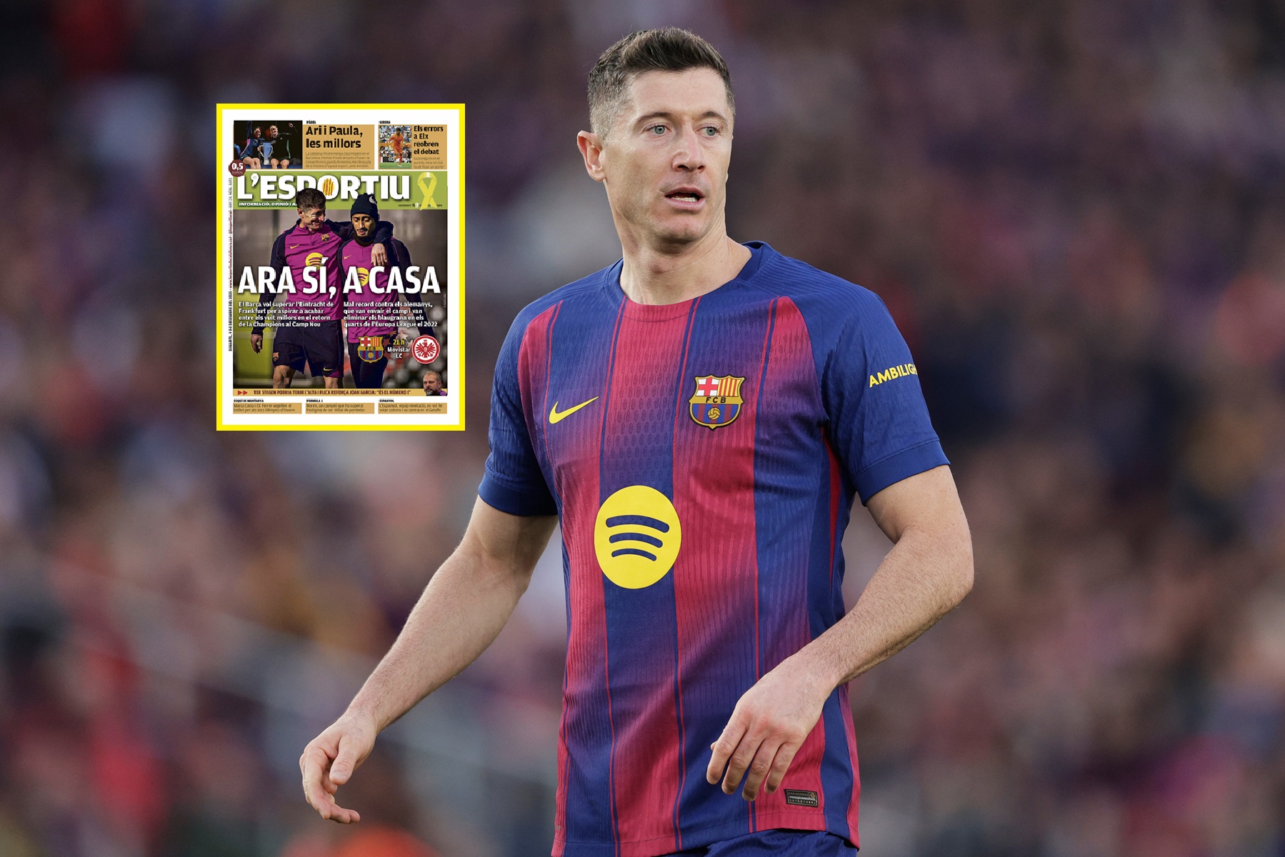 Lewandowski znów na okładce. To wielki moment dla Barcelony