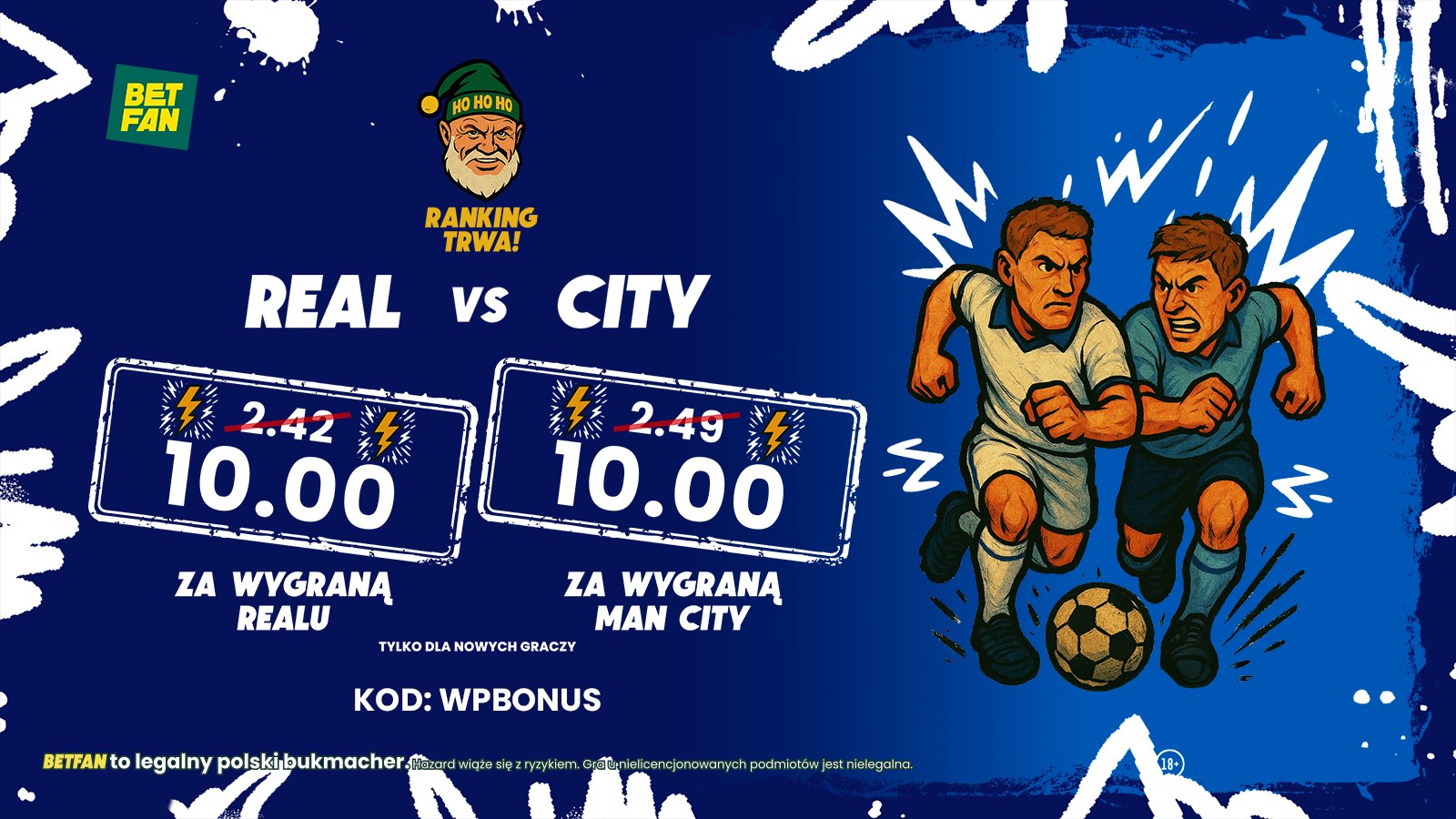 Hit Ligi Mistrzów! Obstaw wygraną City albo Realu po kursie 10.00!