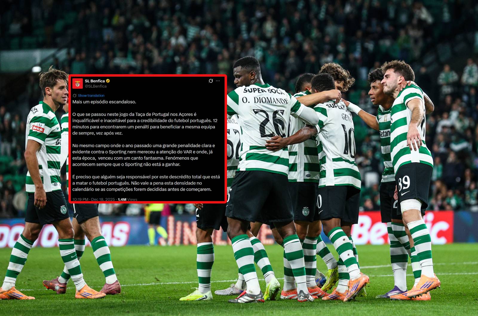 Benfica wściekła po awansie Sportingu. "Kolejny skandaliczny epizod"