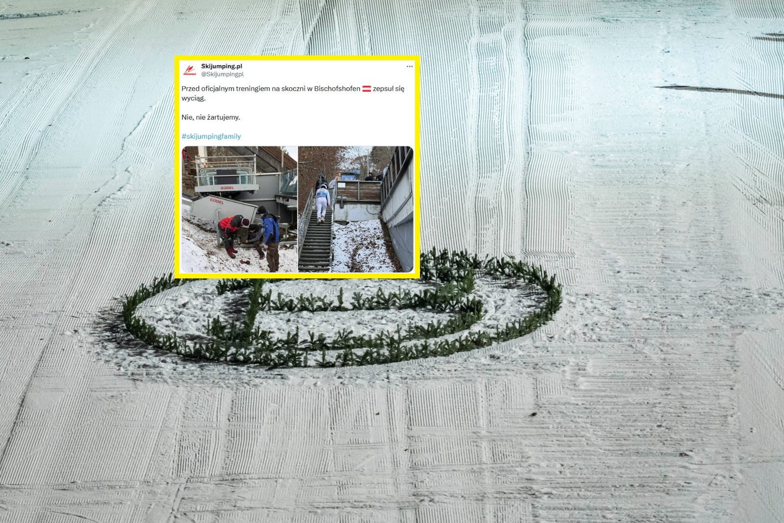 Awaria w Bischofshofen. Tuż przed treningiem