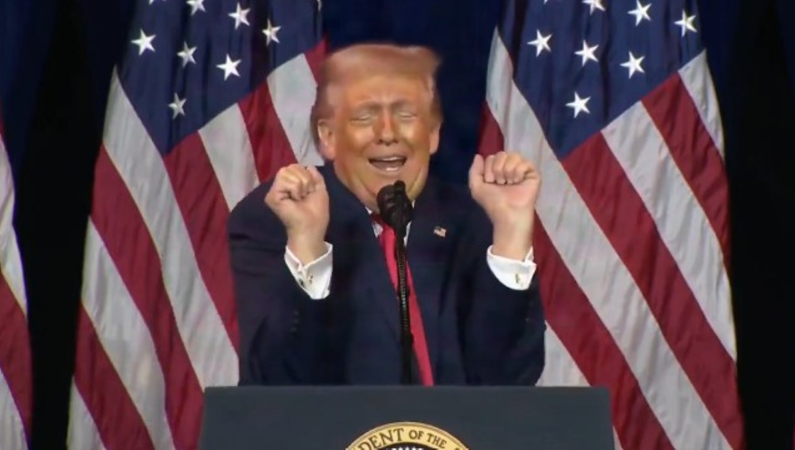 Kuriozalne wystąpienie Trumpa. "Moja żona nienawidzi, gdy to robię"