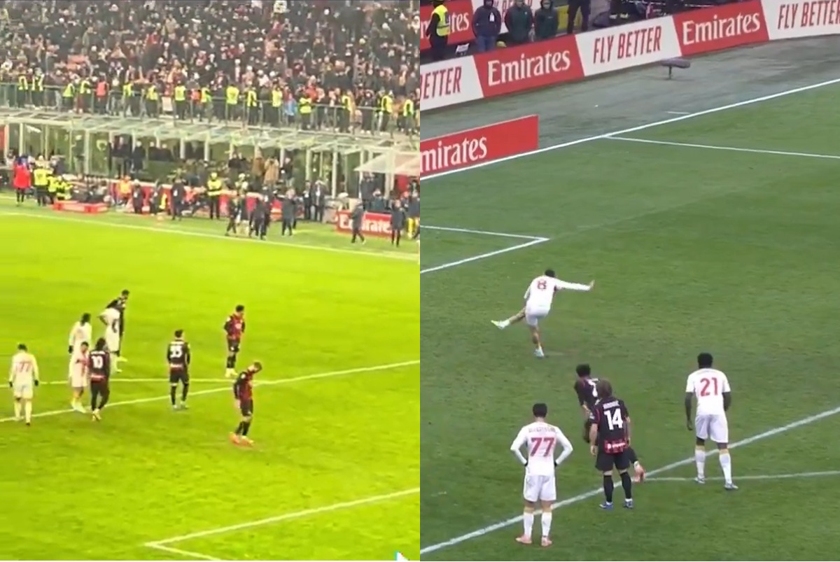 Kibic wszystko nagrał. Piłkarz AC Milanu uratował punkt fortelem?