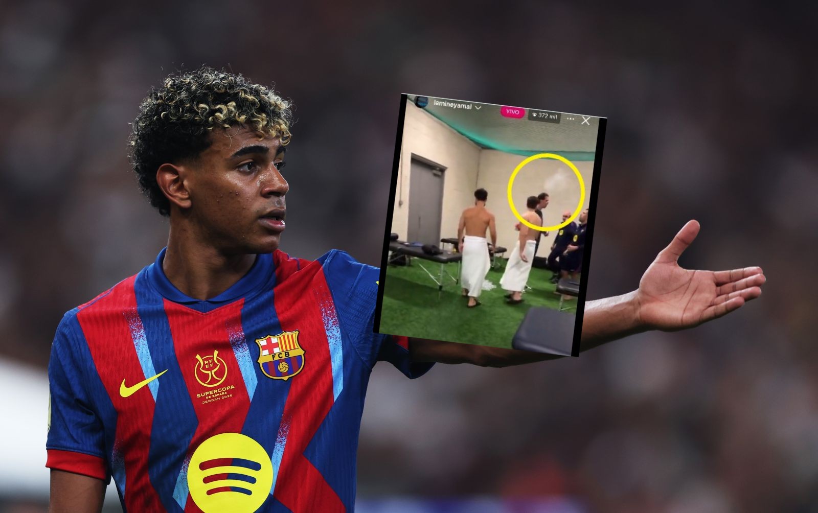 Yamal nagrywał w szatni. Nagle pokazał Szczęsnego