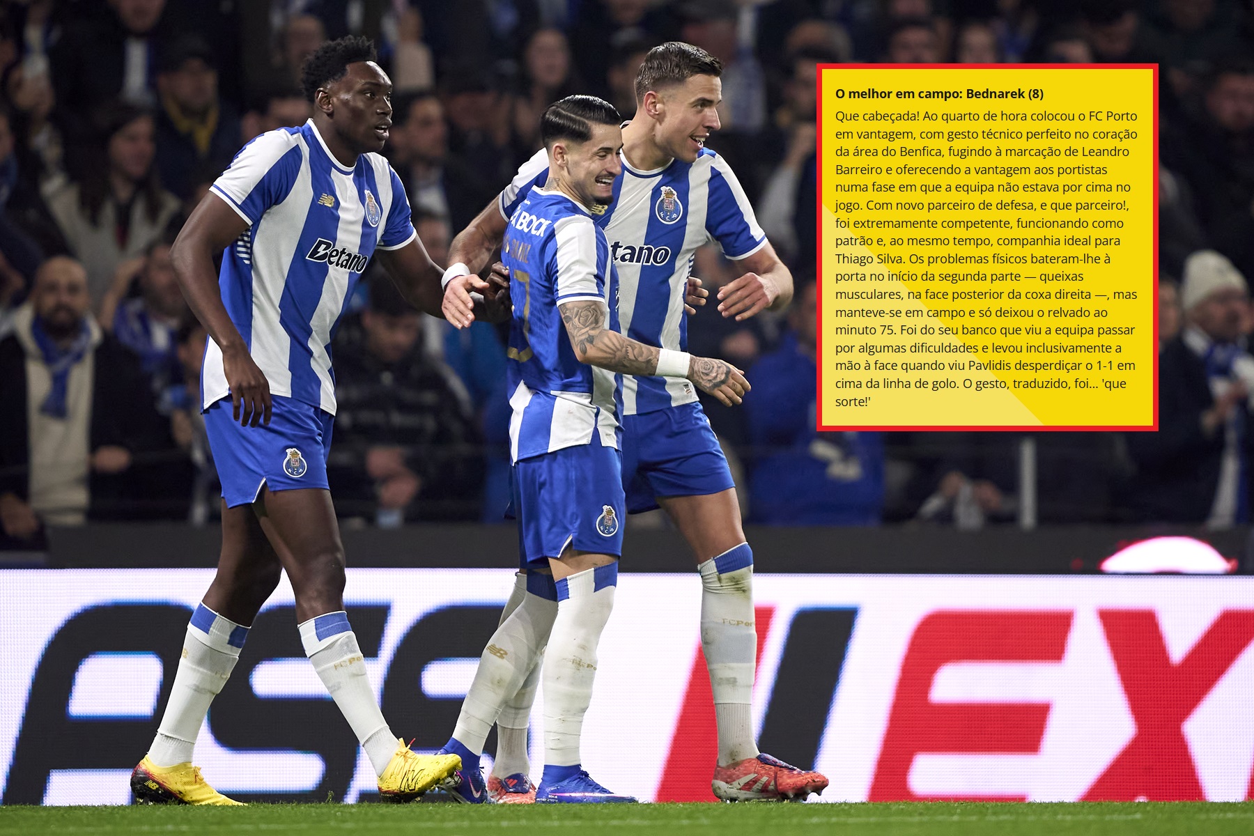 Portugalczycy zachwyceni Bednarkiem. Blisko noty marzeń