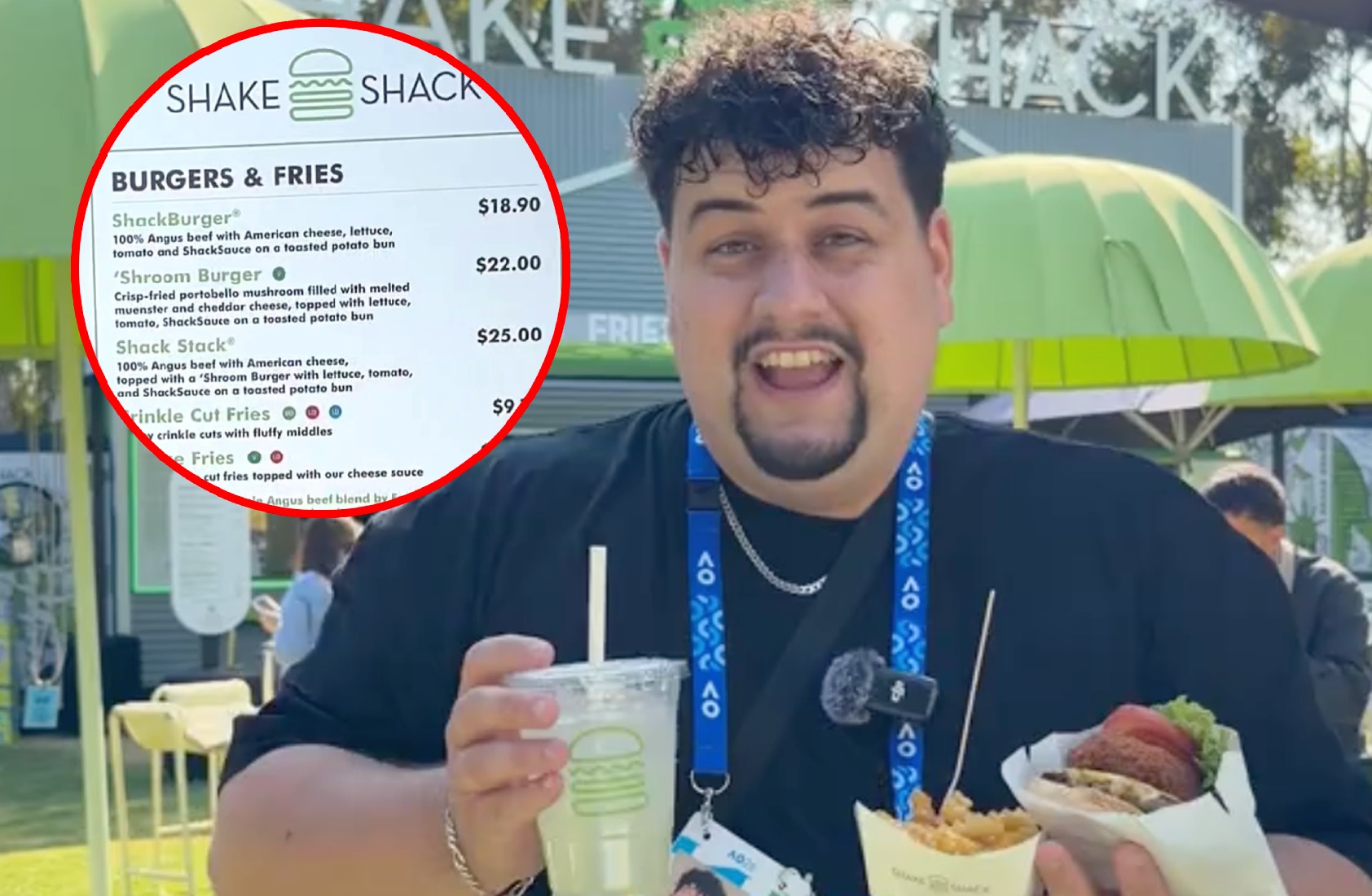 Burger, frytki i shake. Paragon grozy na Australian Open