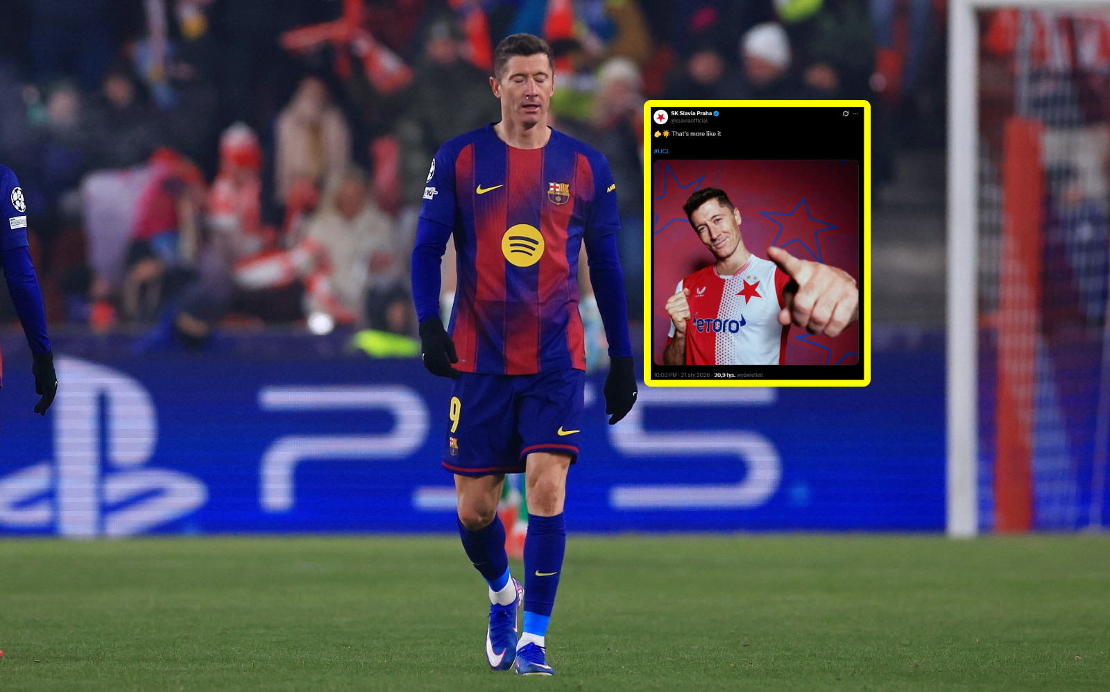 Czesi zakpili z Lewandowskiego. Tuż po jego golu samobójczym