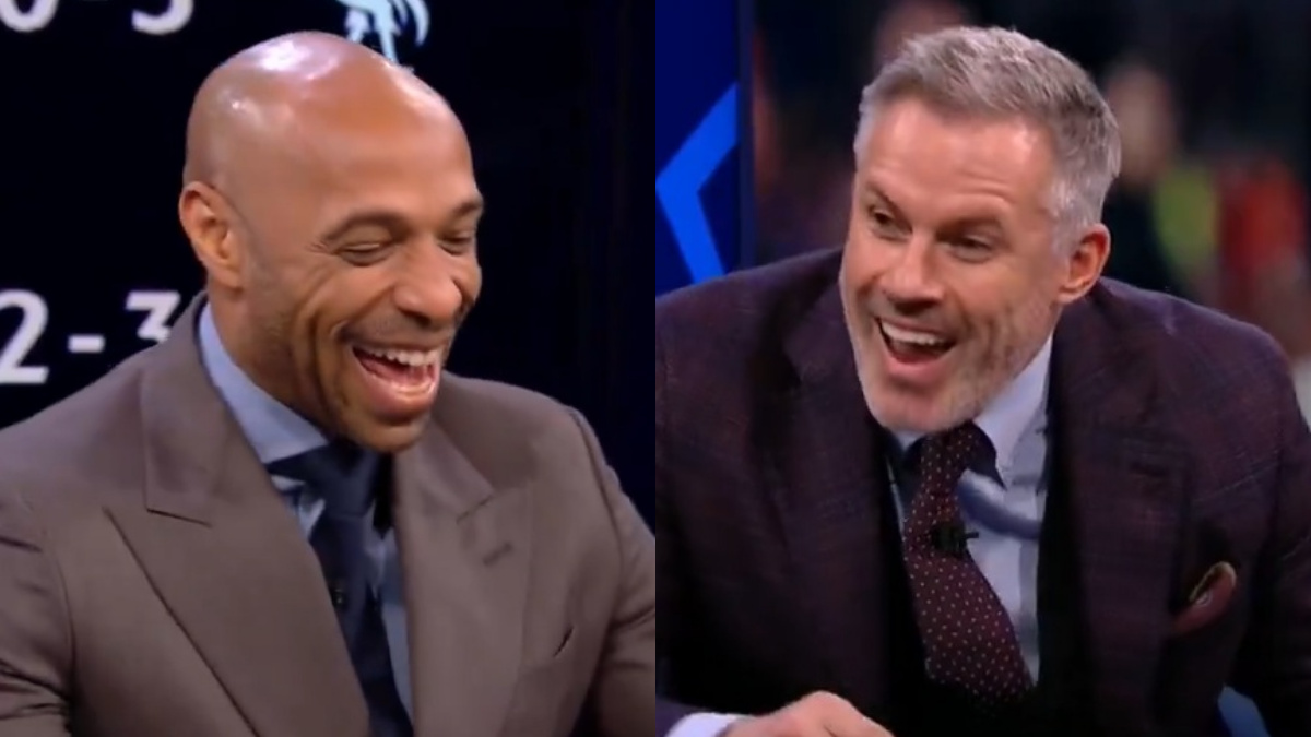 Sceny w studiu podczas Ligi Mistrzów. Nagle wykonał taki telefon