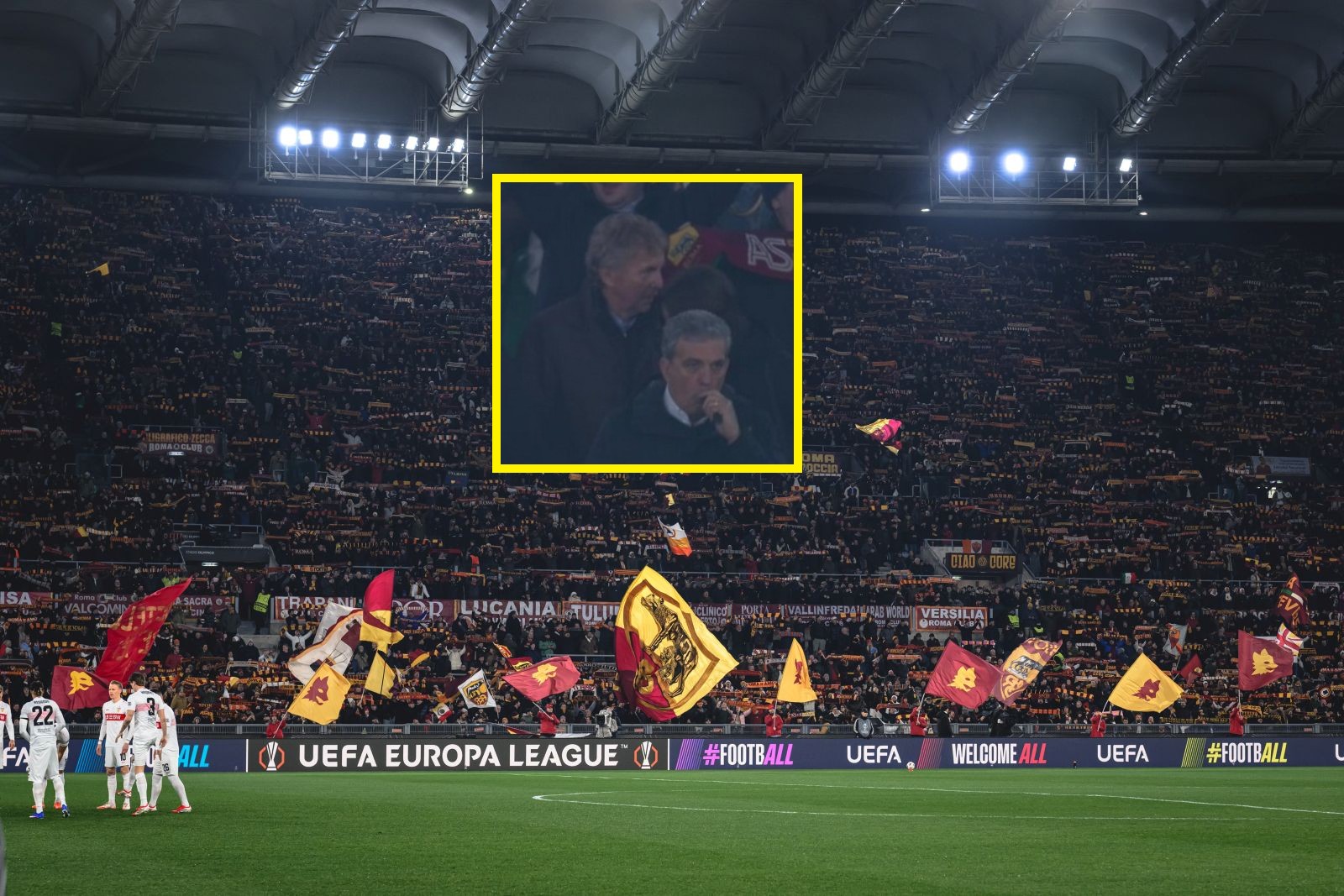 Kamera wyłapała go na meczu w Rzymie. "Obecny"