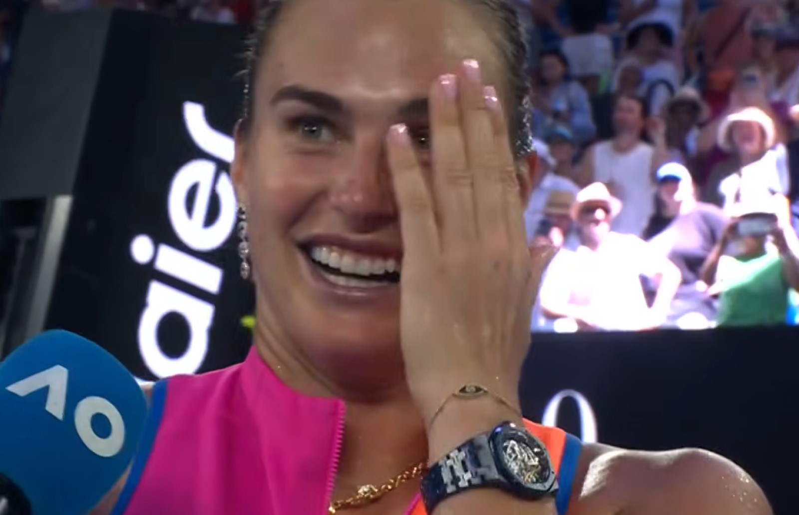 Sceny na korcie. Sabalenka wypaliła do partnera: "Możesz wyjść?"