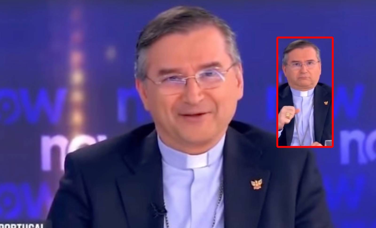 Ksiądz wystraszył się w telewizji na żywo. Wiadomo, co się stało