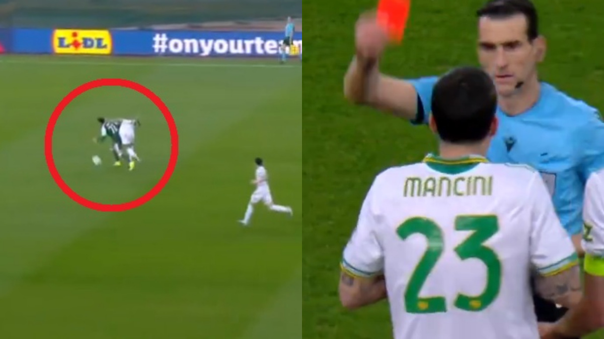 Ziółkowski patrzył, co wyczynia jego kolega. Skończyło się czerwoną kartką