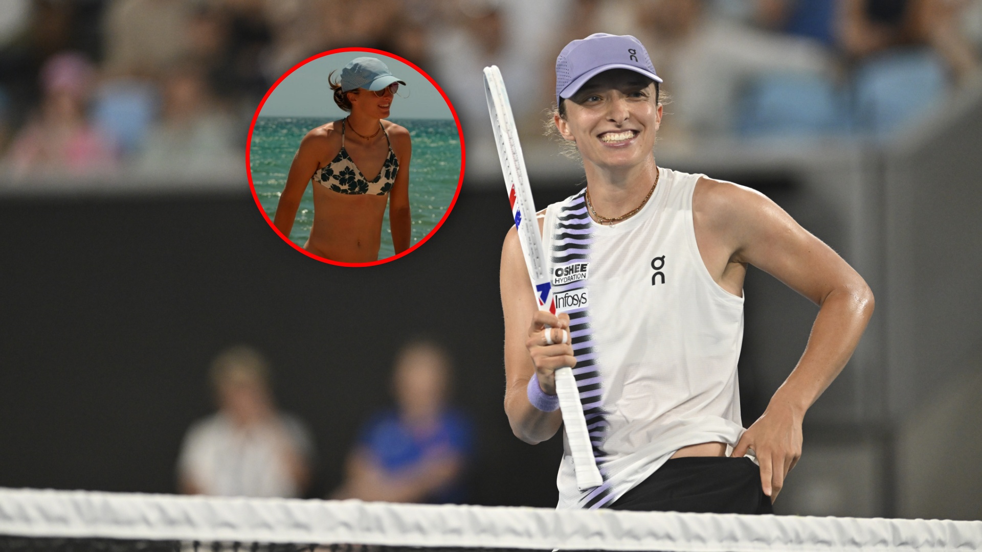 Rzadko publikuje takie zdjęcia. Świątek pokazała się w samym bikini