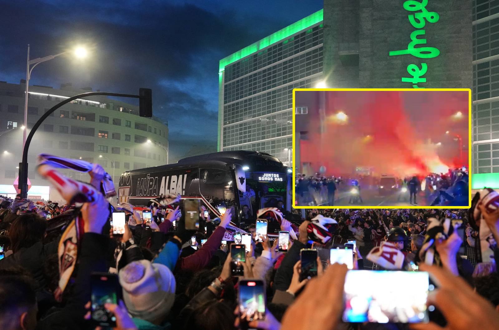 Sceny przed meczem Barcelony. Show kibiców Albacete, jest nagranie