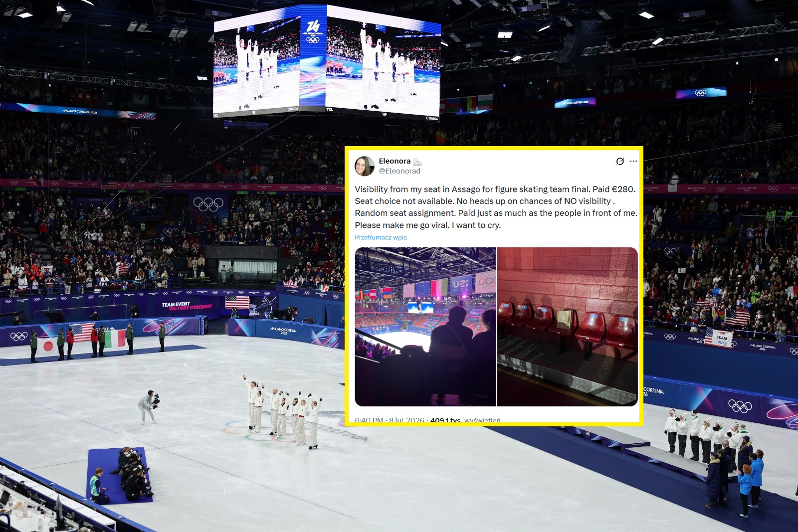 280 euro za bilet na IO. Tyle widziała. "Chce mi się płakać"