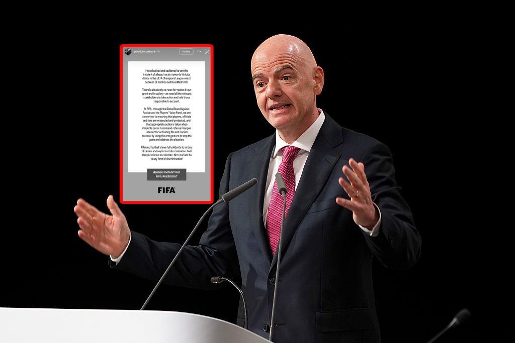 "Nie dla rasizmu". Prezydent FIFA reaguje na skandal w Lizbonie