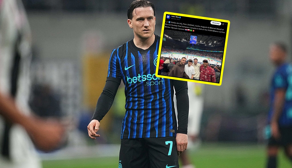 Zieliński uchwycony na trybunach. W dniu zakończenia igrzysk