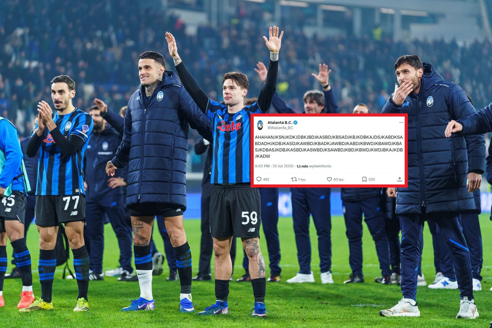 Wpis Atalanty to hit internetu. Tak zareagowali
