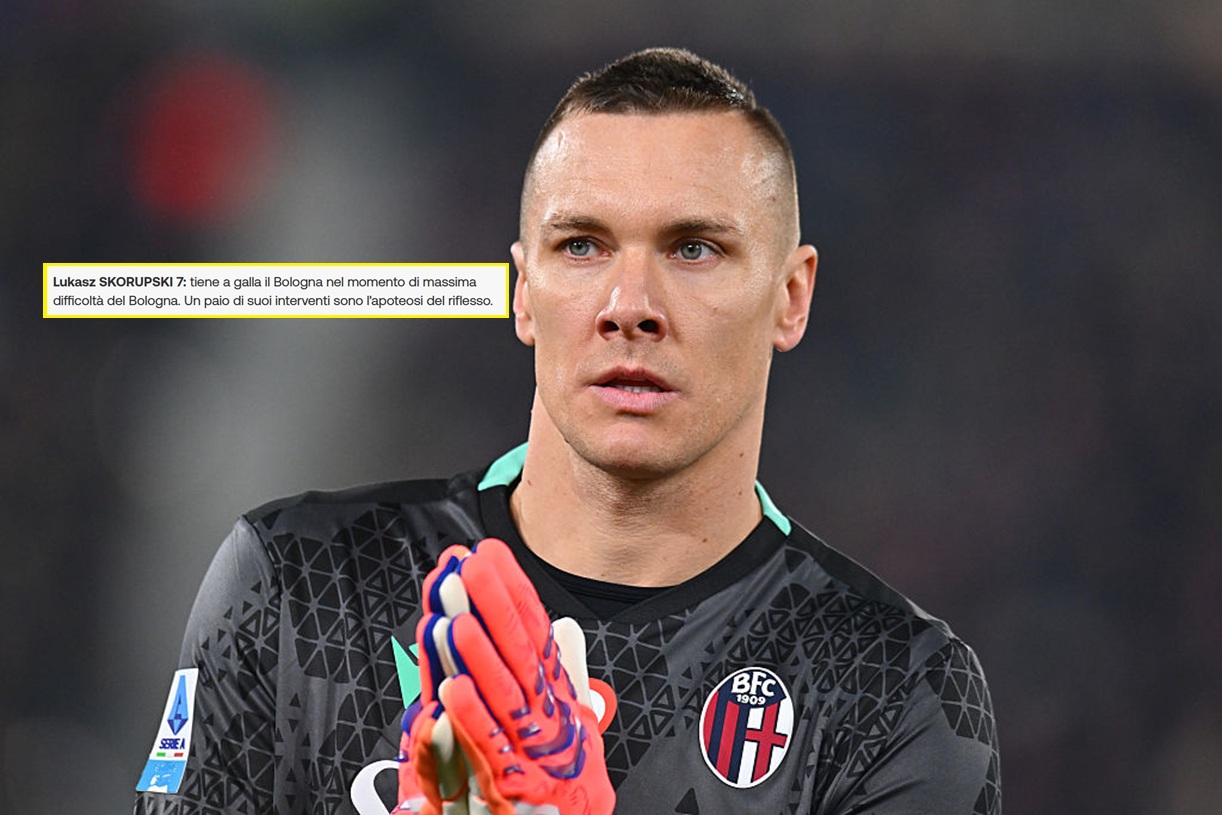 Skorupski najwyżej oceniony w Bologni. "Prawdziwy pokaz"