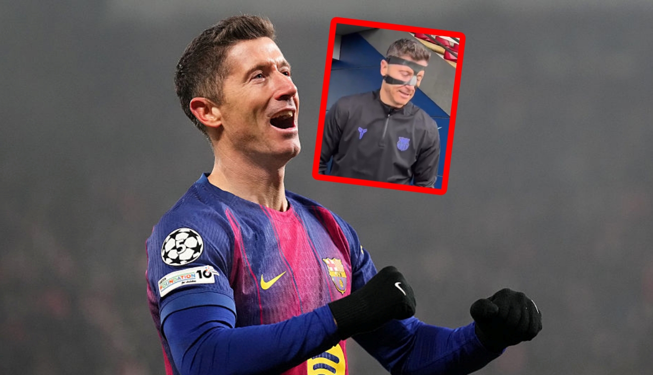 Lewandowski pokazał się w masce. Tylko spójrz, jak wyglądał