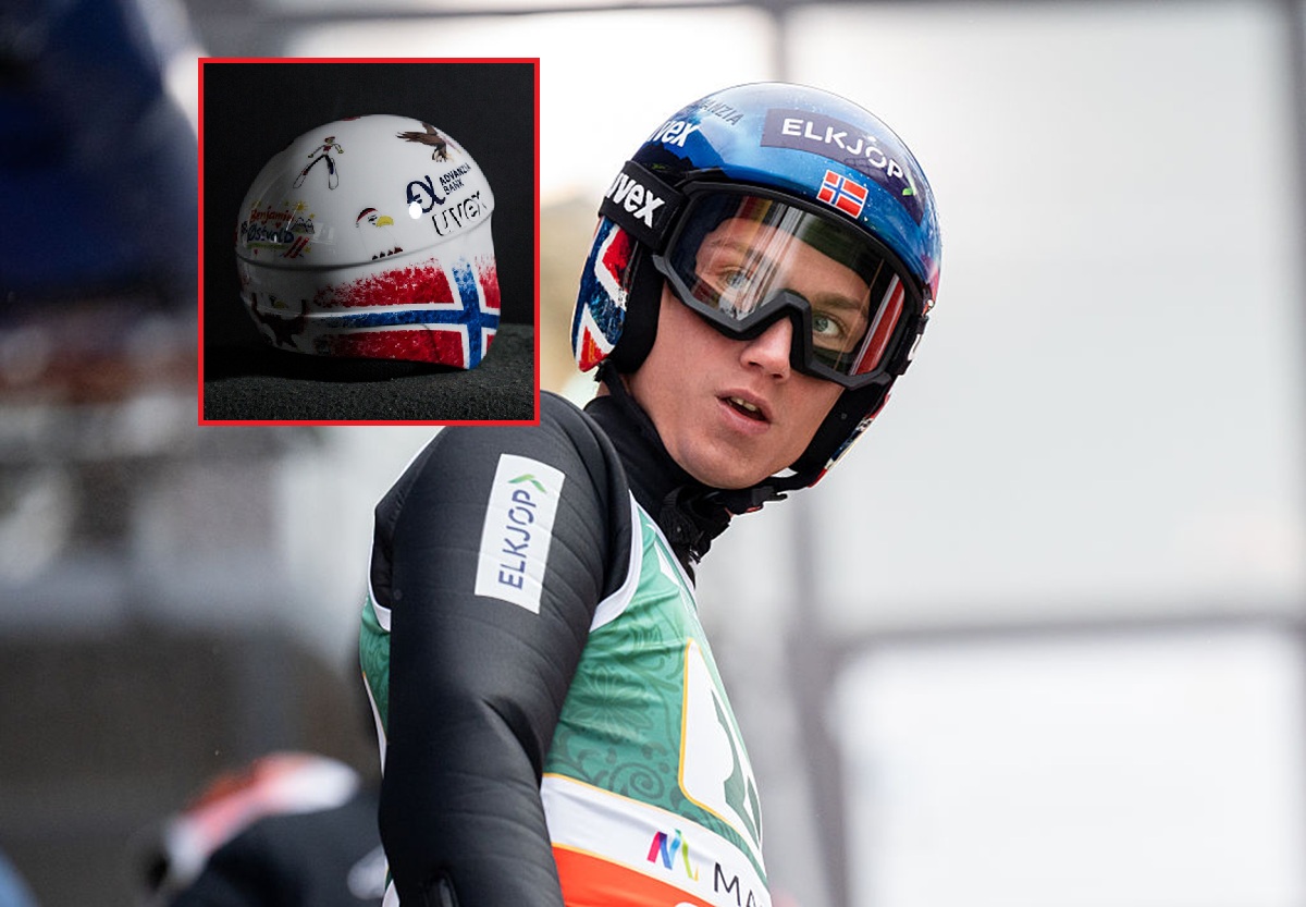 Pokazał niezwykły kask w Oslo. Powód chwyta za serce