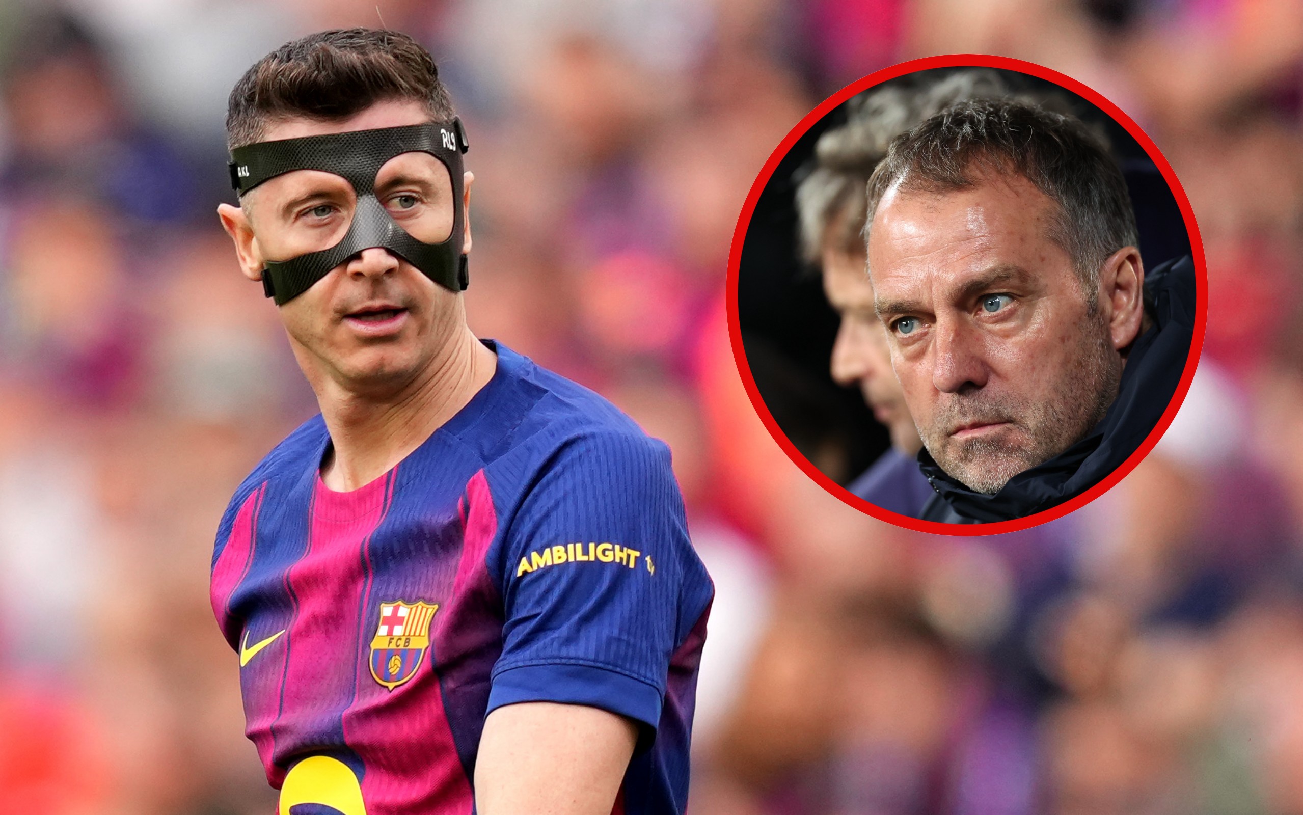 Flick stracił cierpliwość. Lewandowski mógł tylko patrzeć