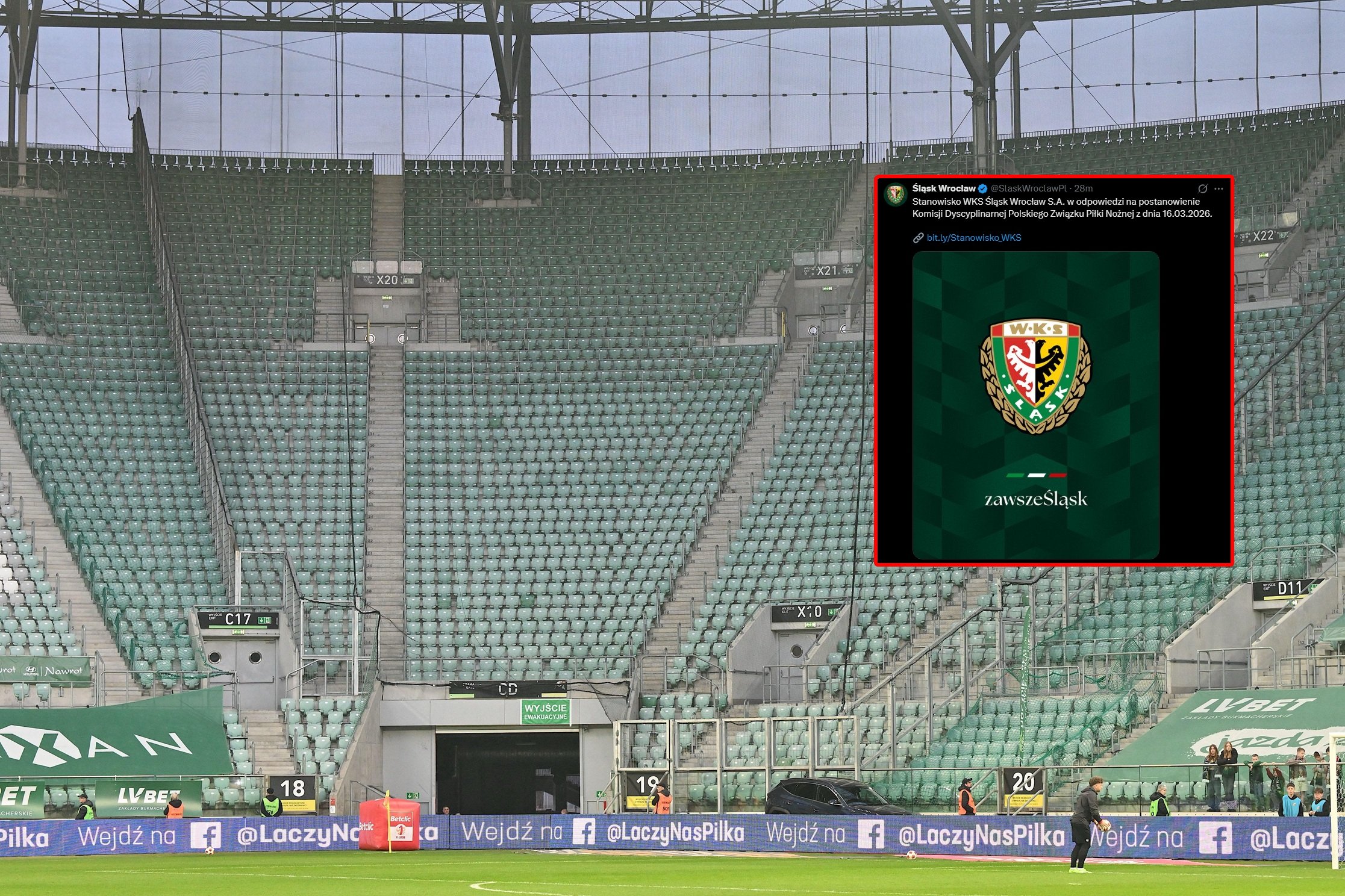 Milion złotych kary dla Śląska Wrocław. Jest reakcja klubu