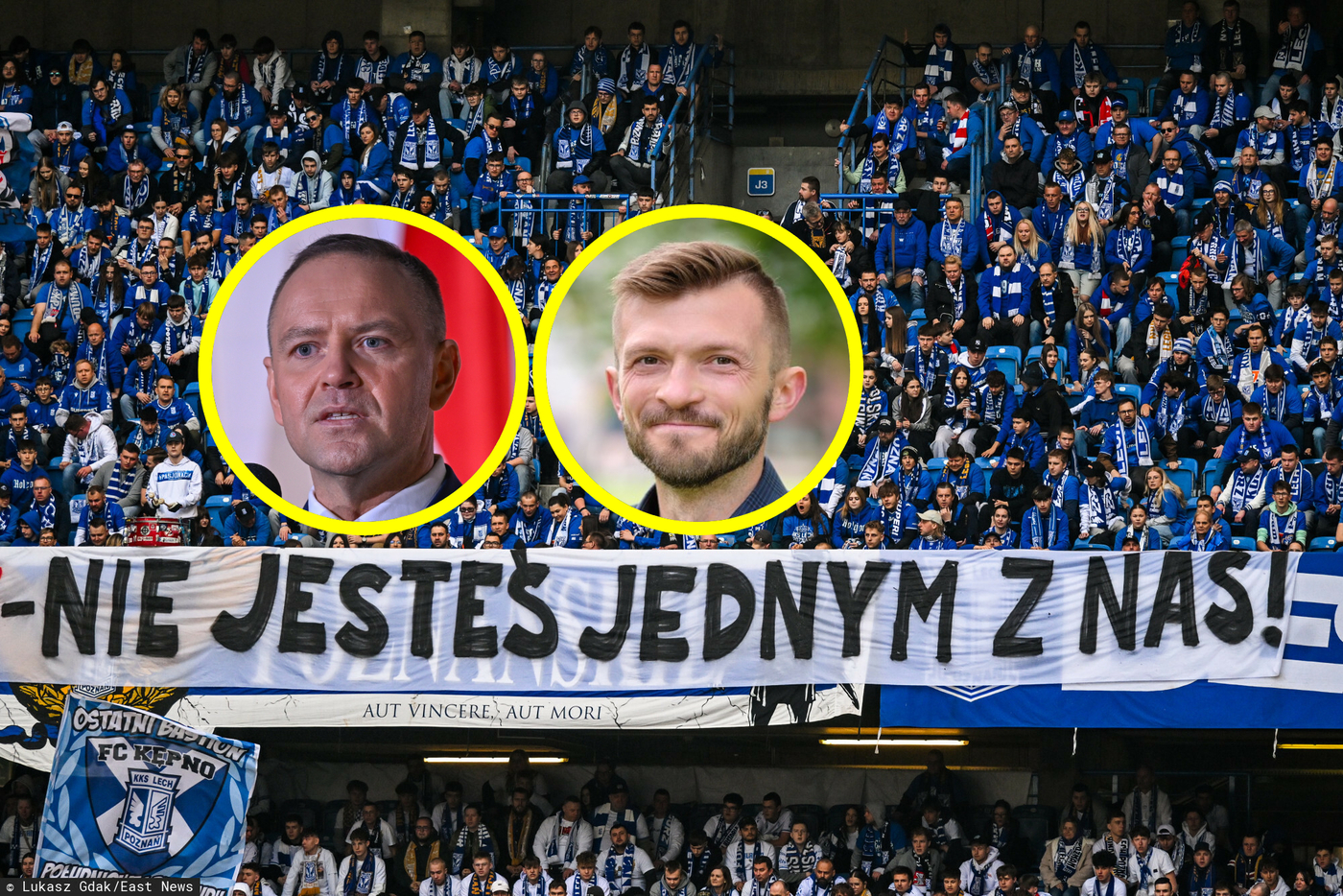 Banery uderzające w prezydenta na stadionach. "Relacje Nawrockiego z kibicami staną się inne"