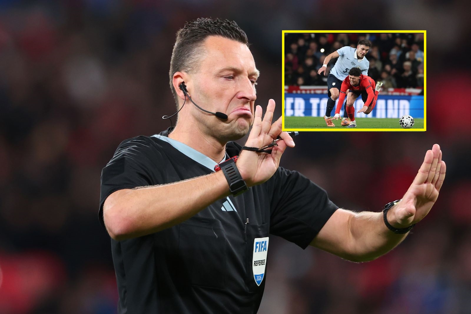 Cyrk na Wembley. Zobaczył dwie żółte kartki i... grał dalej