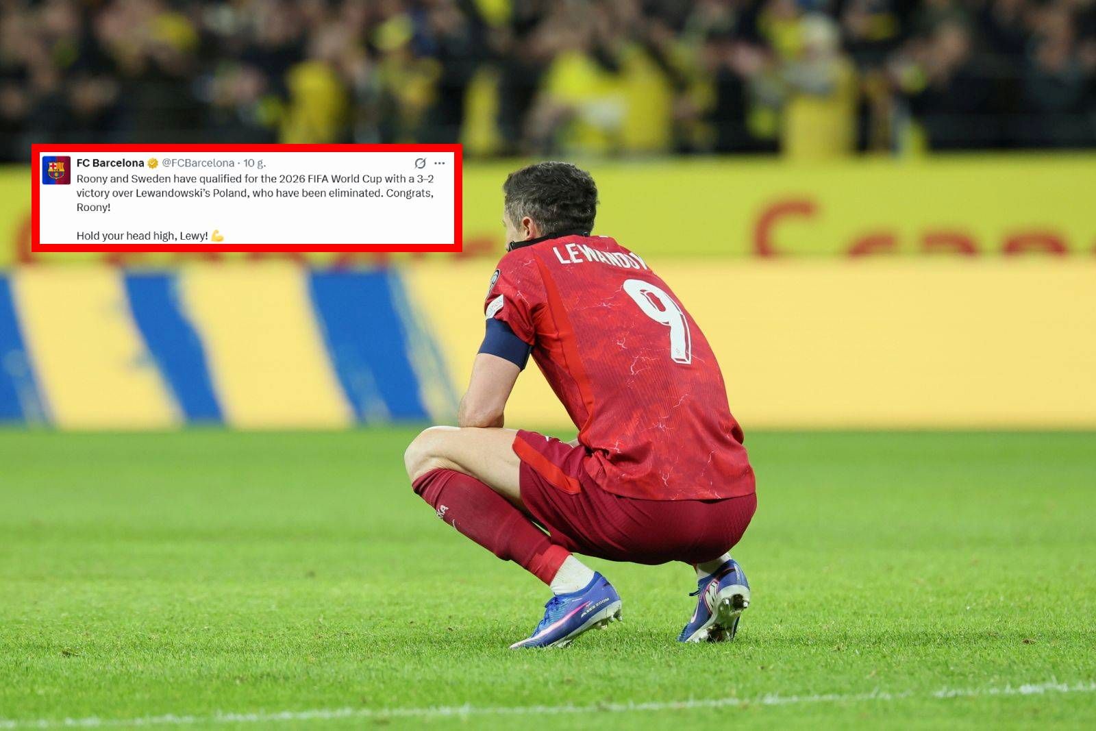 Słowa skierowane do Lewandowskiego. Barcelona skomentowała porażkę Polski