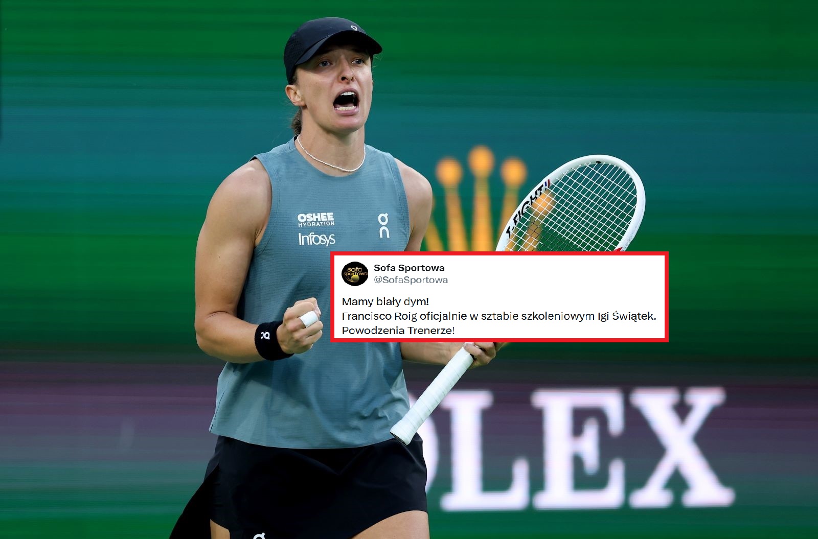 "Mamy biały dym!". Poruszenie po prezentacji nowego trenera Świątek