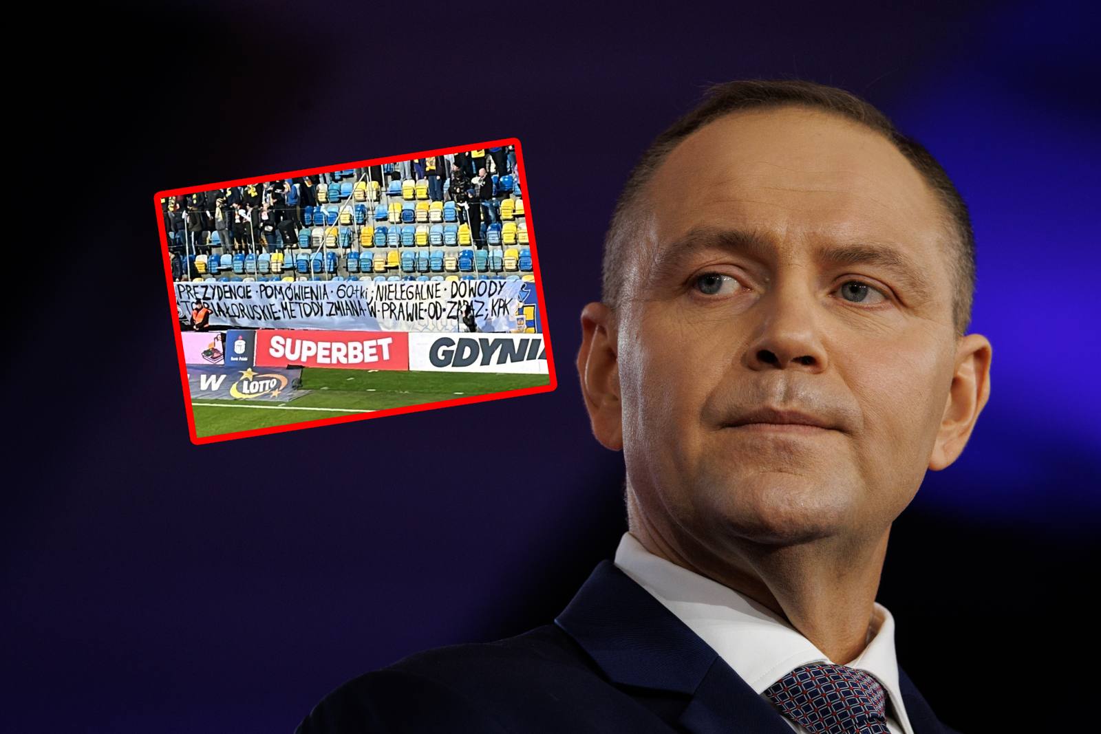 W Gdyni wywiesili transparent dla Nawrockiego. 