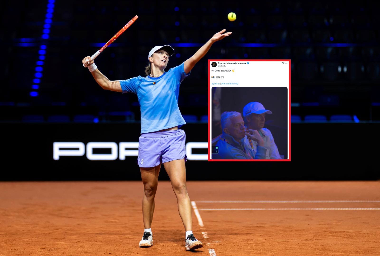 Debiut nowego trenera Świątek. Tylko spójrz, kto siedzi obok niego