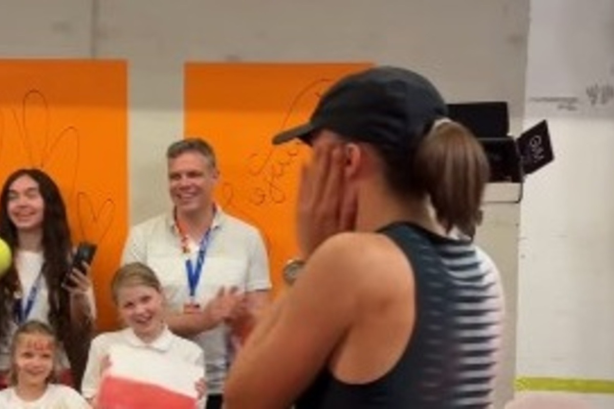 Reakcja Świątek mówi wszystko. Spójrz, co przygotowali dla niej kibice