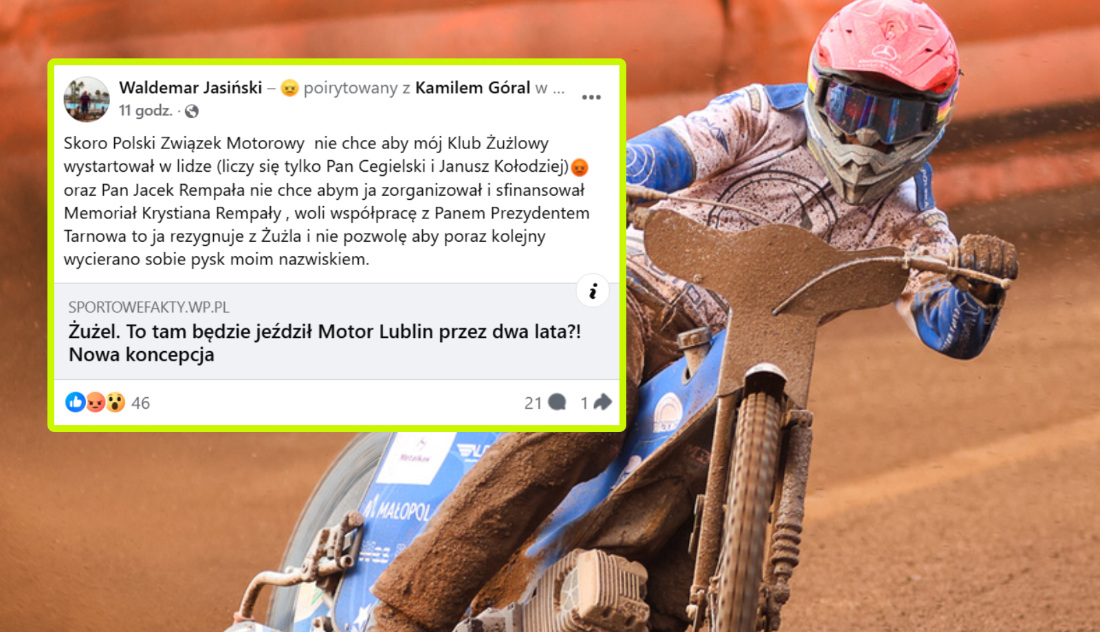 Miał odbudować Unię Tarnów, ale nic z tego. "Nie pozwolę aby wycierano sobie pysk moim nazwiskiem"