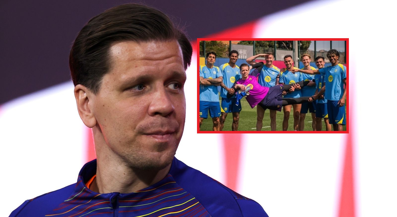 Szczęsny noszony na rękach w Barcelonie. Tak koledzy uczcili jego święto