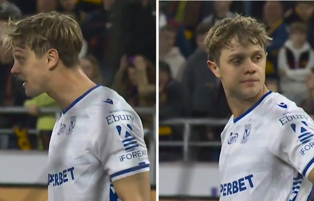 Kamery wyłapały rozmowę piłkarzy Lecha. Bezcenna reakcja