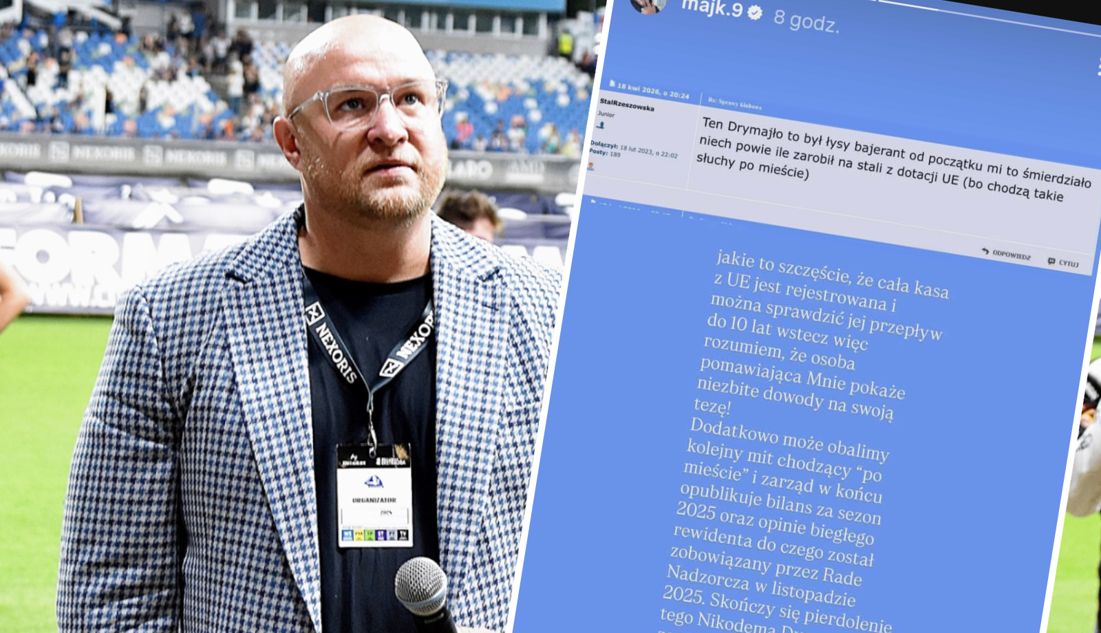 Burza wokół Stali Rzeszów. Ostry wpis byłego prezesa