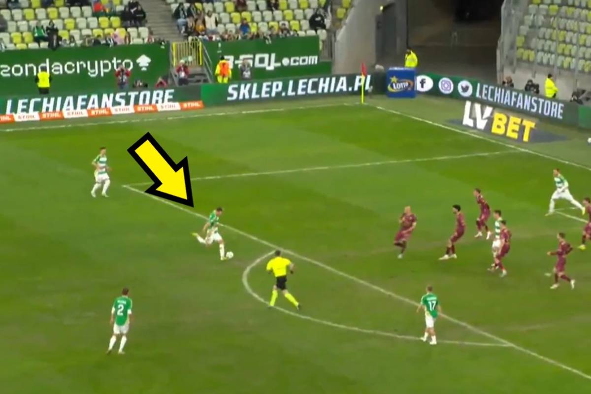 Gol "stadiony świata" w Gdańsku. Fantastyczne uderzenie [WIDEO]