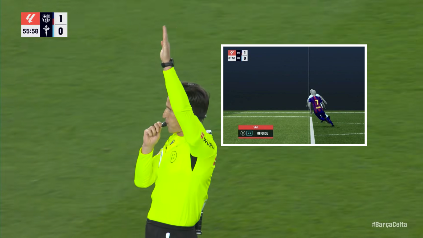 Gol Barcelony nieuznany. Obrazek z VAR-u tylko dolał oliwy do ognia