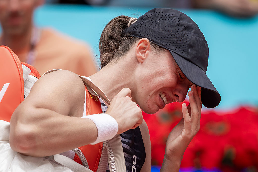 Przykre obrazki. Świątek zalała się łzami