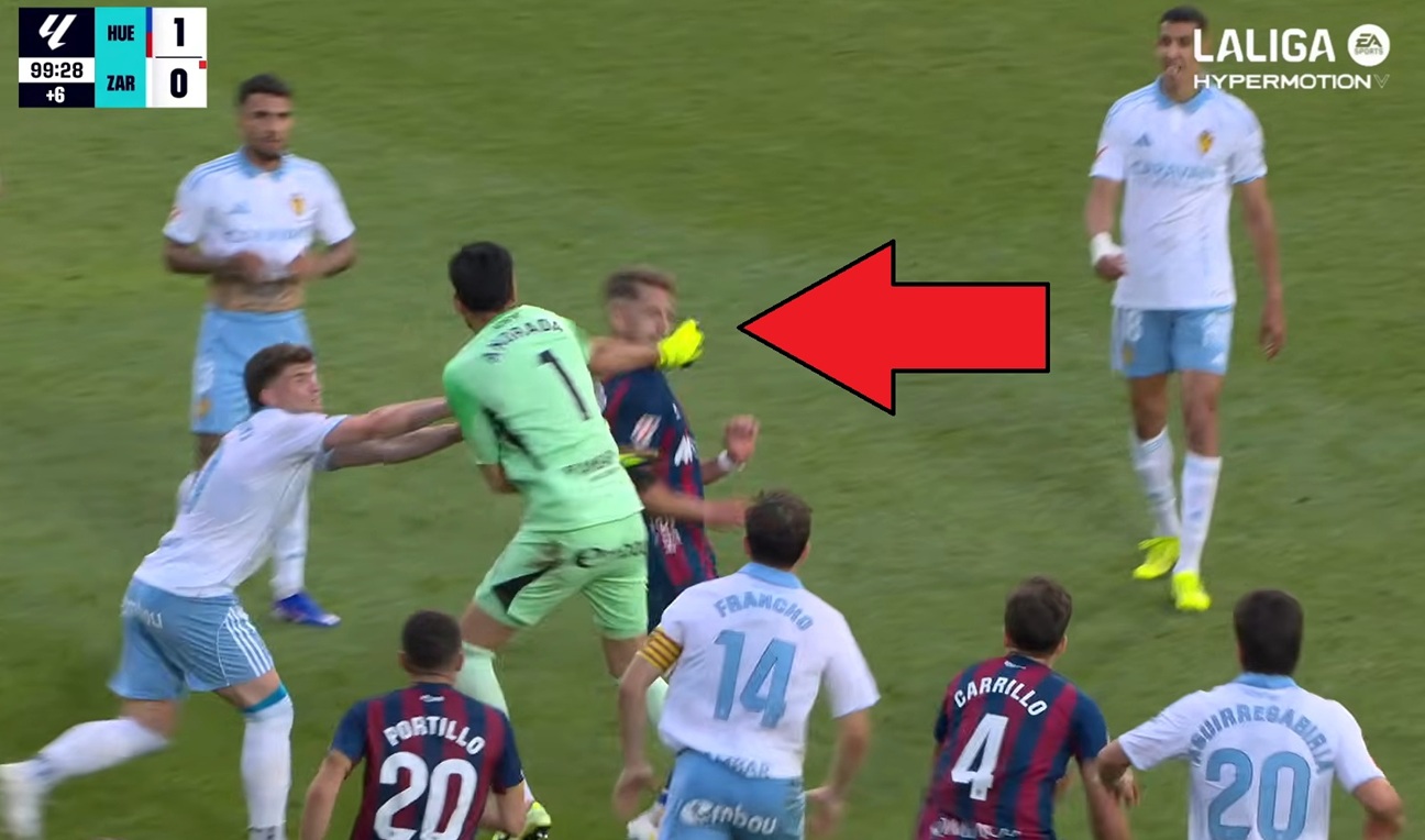 To piłkarskie boisko czy ring? Dantejskie sceny w Hiszpanii